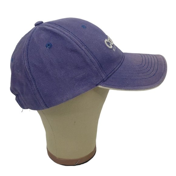 Carhartt Distressed Cap Blue Tuck Strap Slide Trucker Hat Embroidered Cotton - Picture 5 of 8